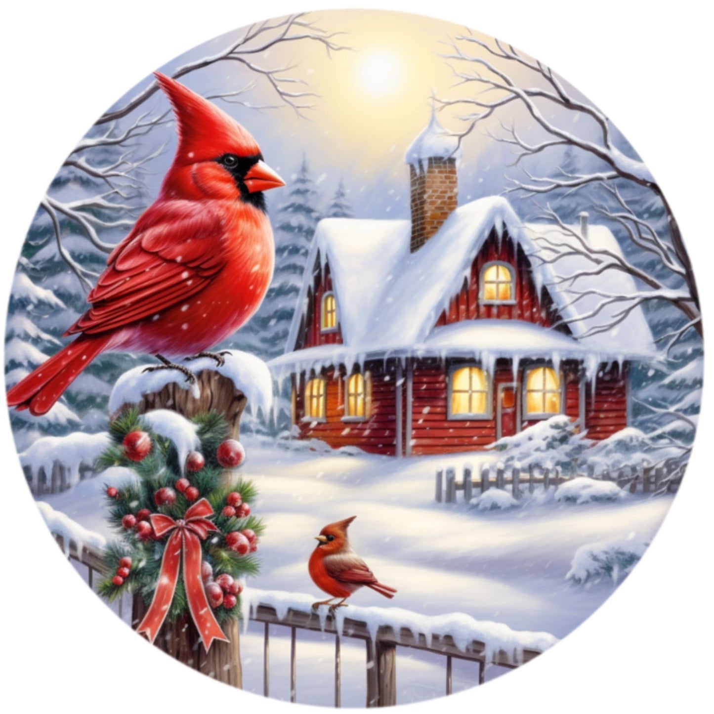 Cardinal Wreath Sign