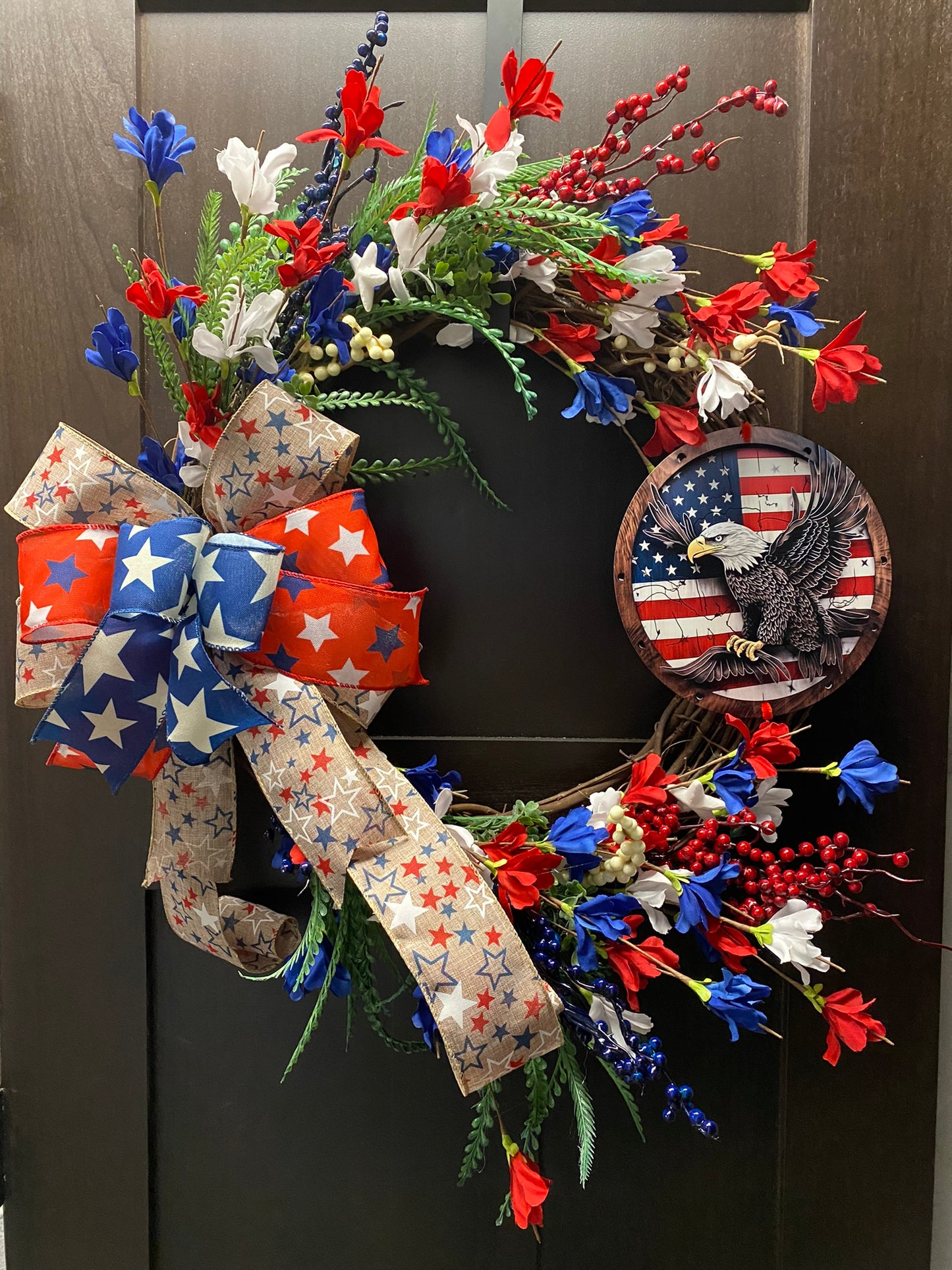 Patriotic 18" Grapevine Wreath