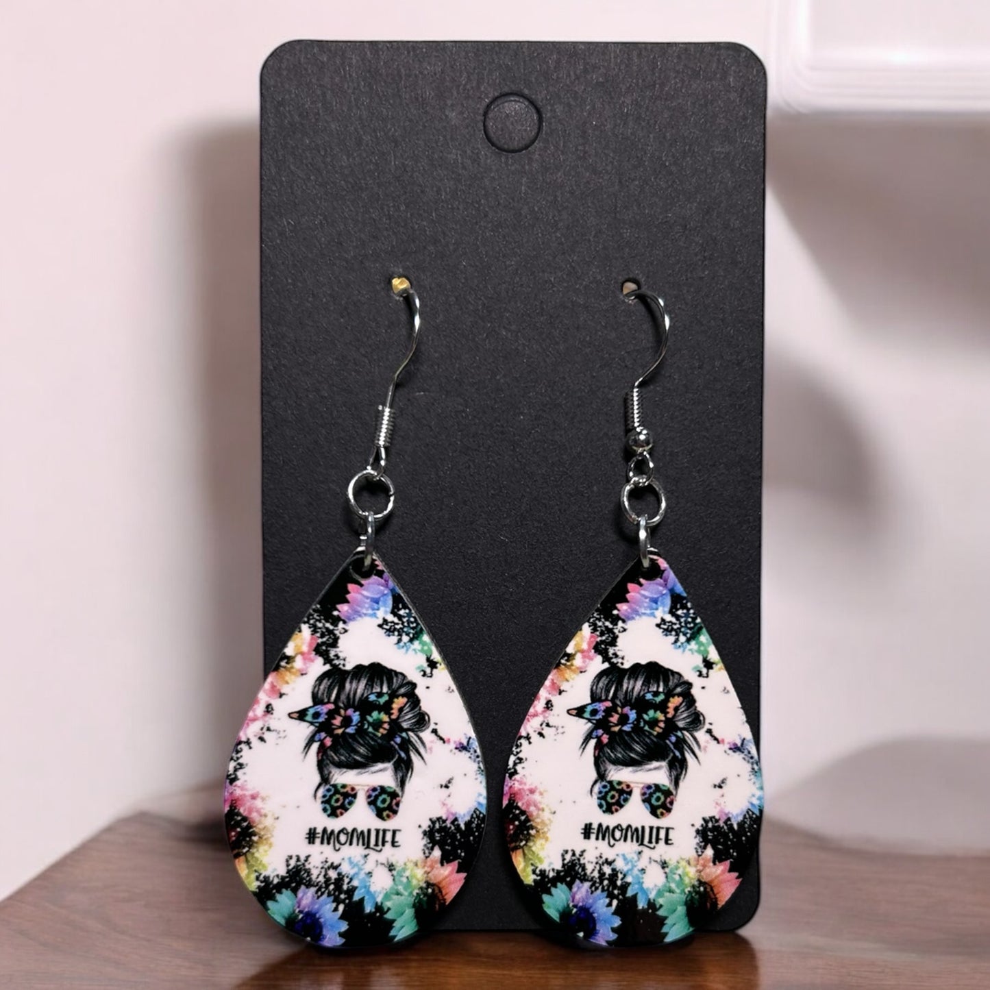 Color Splash #MomLife Teardrop Earrings – Bold, Fun & Fierce