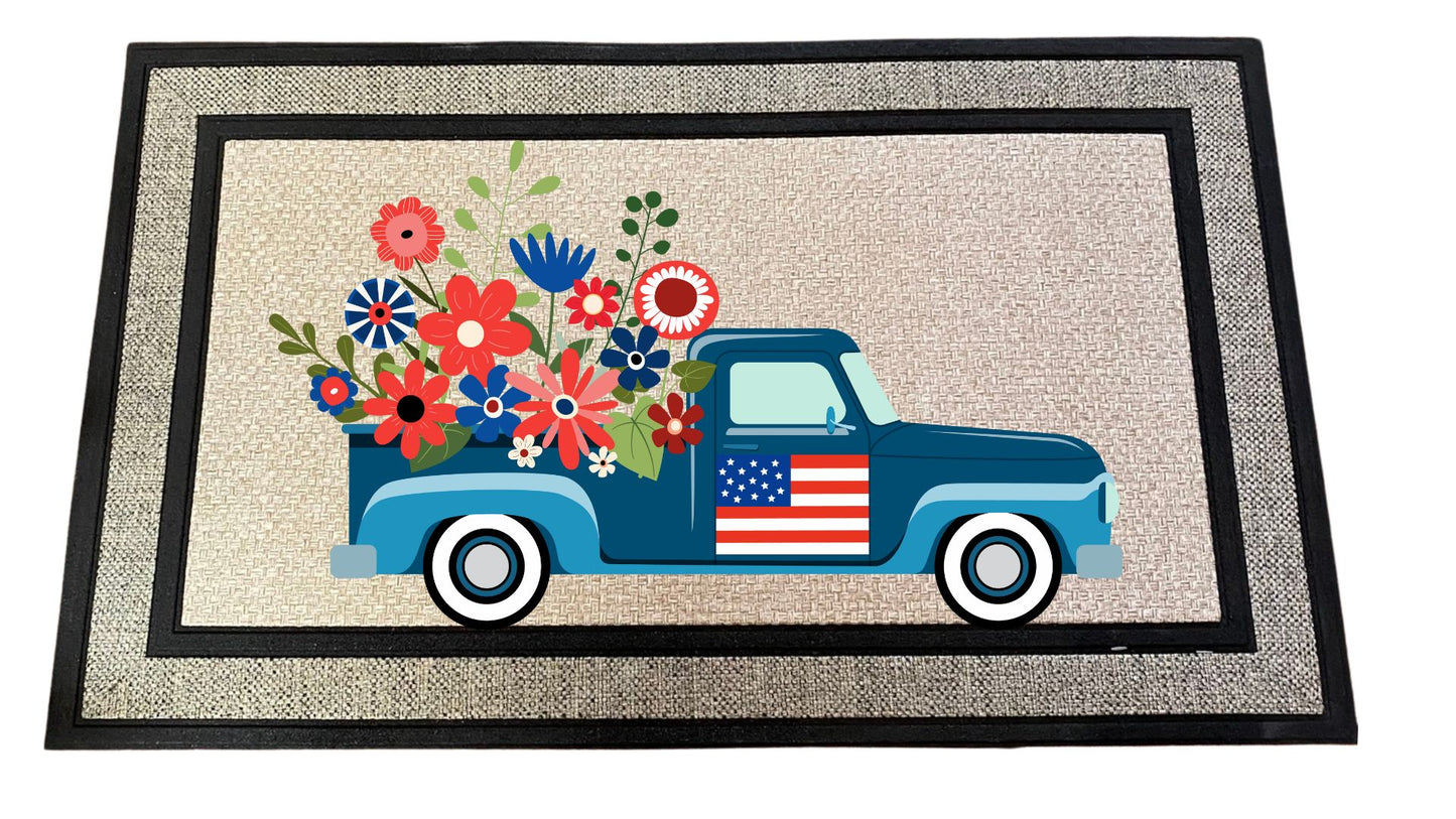 Patriotic Truck Door Mat