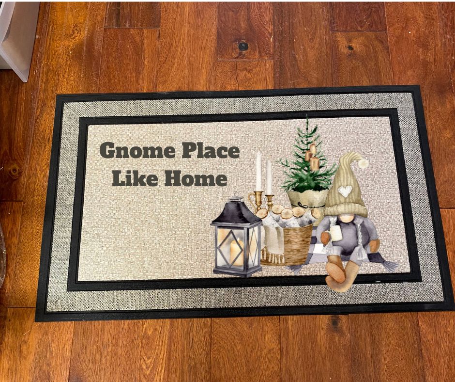 Gnome Place Like Home Door Mat