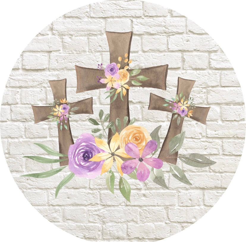 Cross Wreath Sign