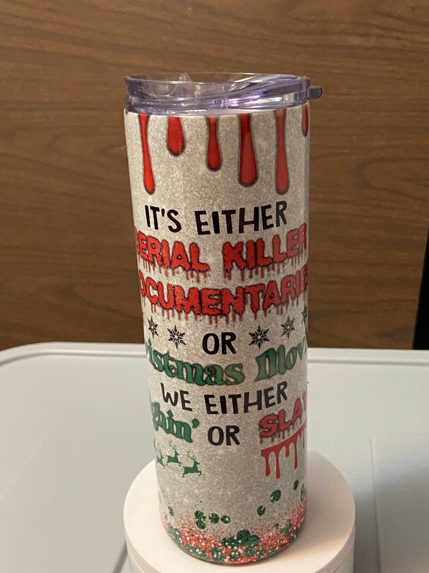 Christmas documentary tumbler