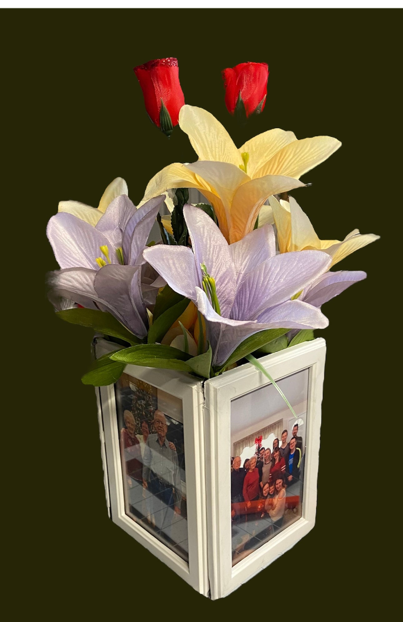Photo Frame and Flower Arrangement