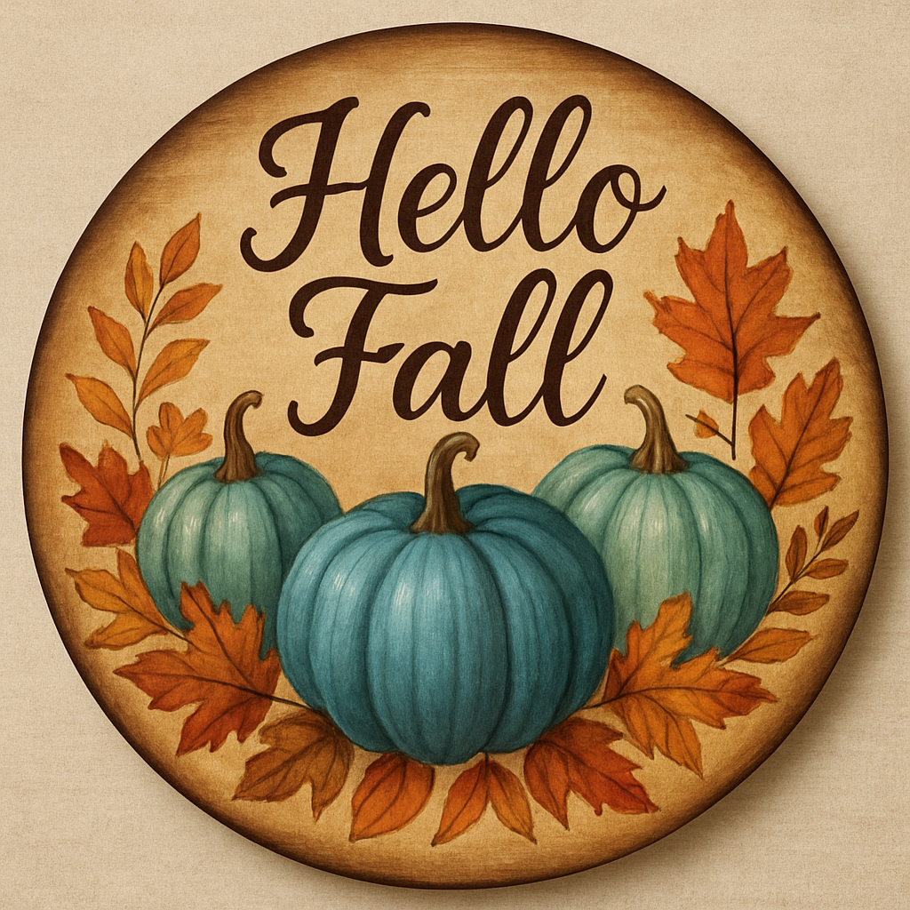 Hello Fall Wreath Sign