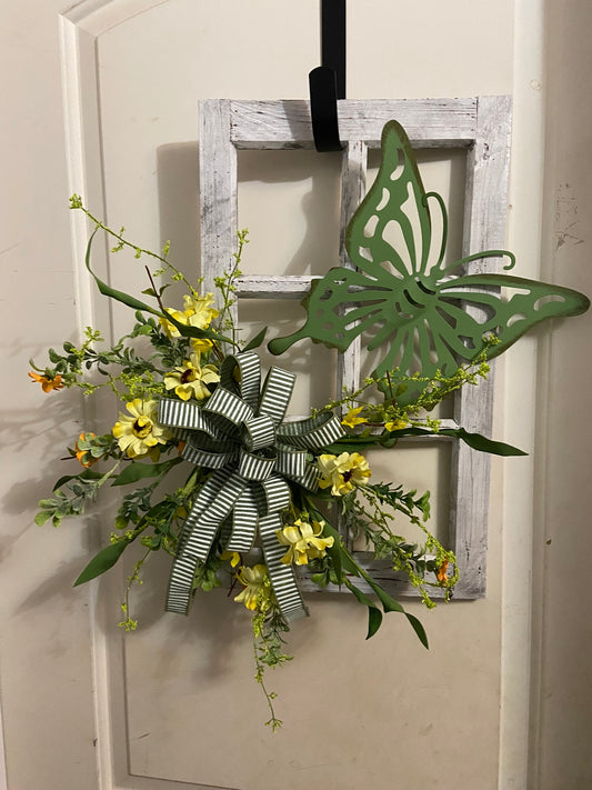 Butterfly Window Pane Floral