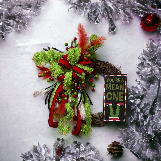 Green Naughty Grapevine Wreath