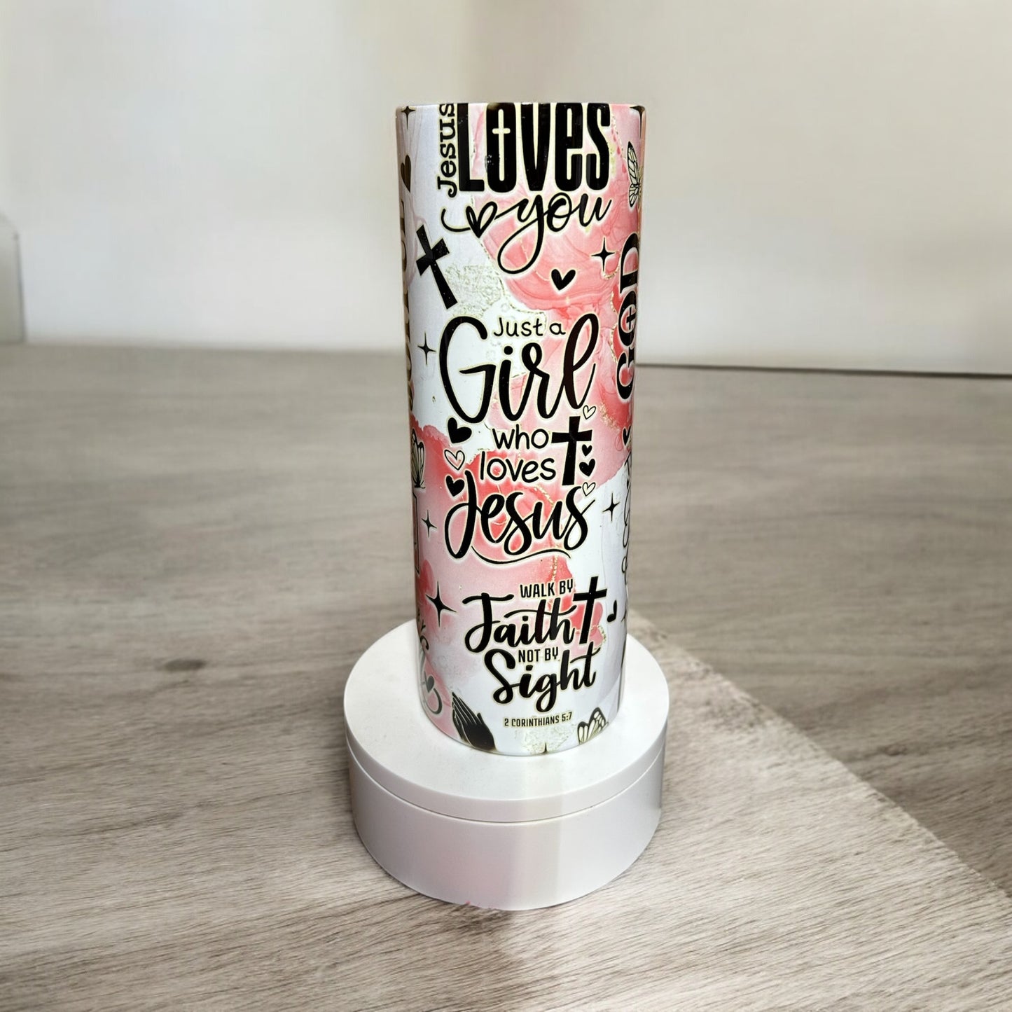 Christian Tumbler – “Just a Girl Who Loves Jesus”