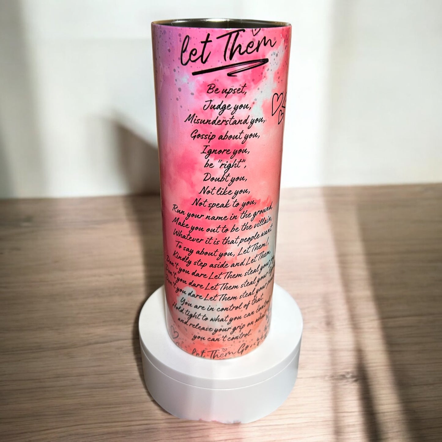 "Let Them" Inspirational Quote Tumbler – 20 oz Stainless Steel