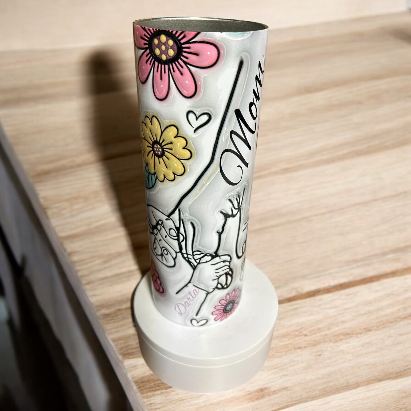 Personalized Hand with children fingers tumbler
