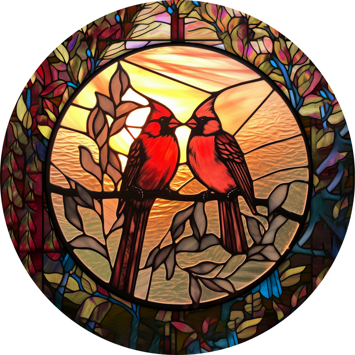 10" Cardinal Wreath Sign