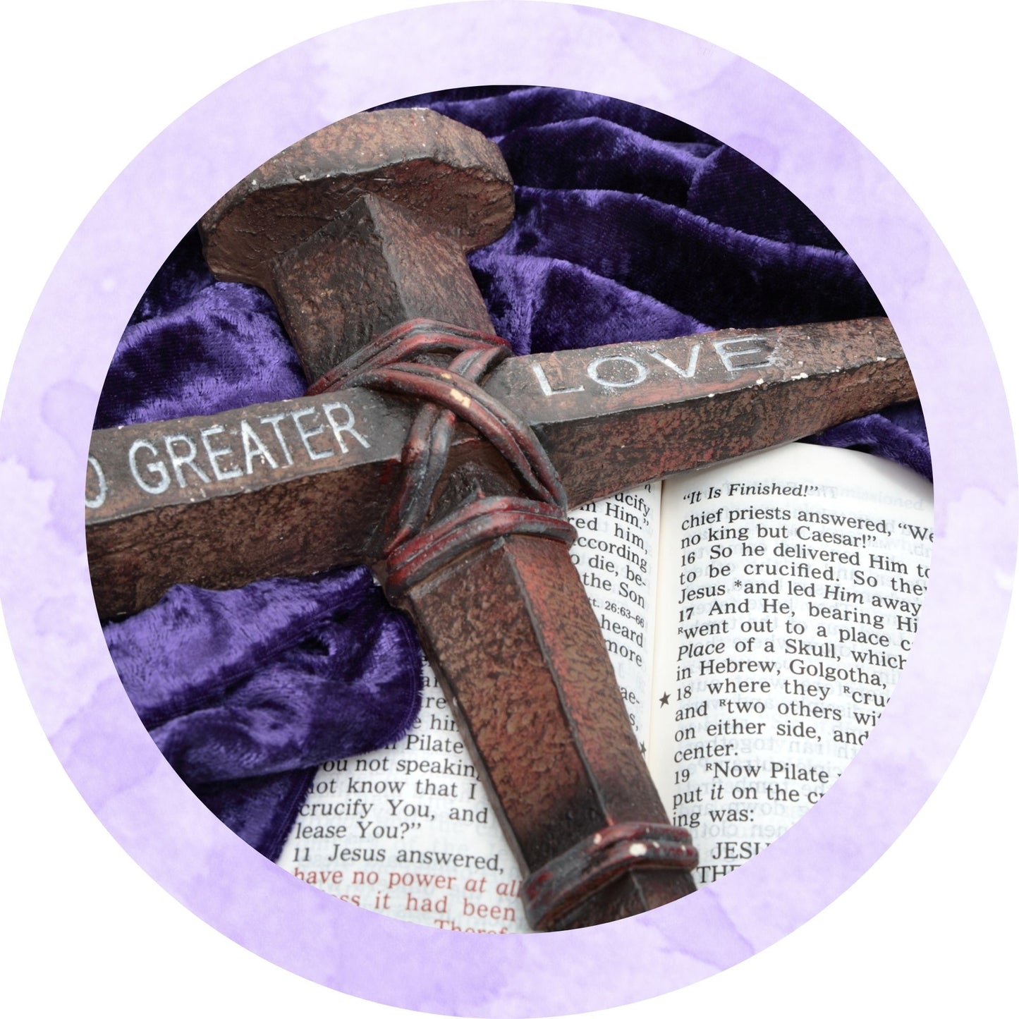 Easter Religious Wreath Sign