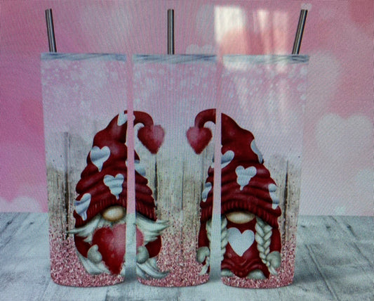 Gnome Valentine tumbler