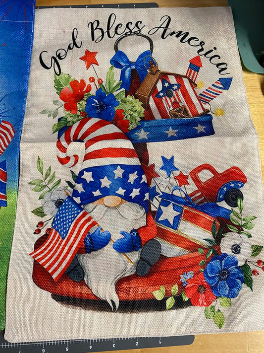 God Bless American Gnome Flag