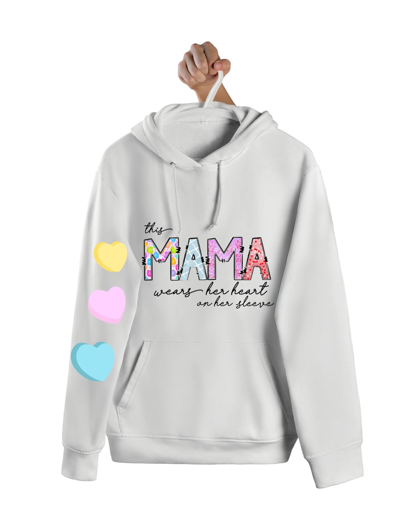 This MAMA sweatshirt with hearts